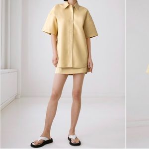 Frances Button Up (Vegan Leather)